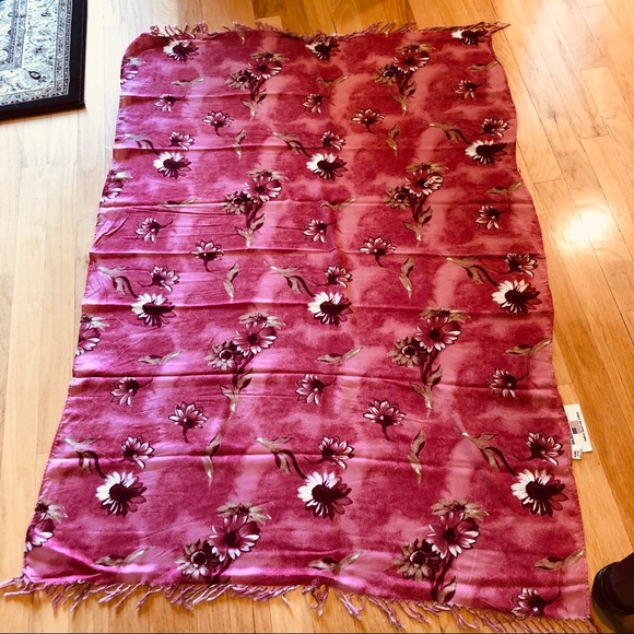 Womens Sarong Pareo Swimwear Cover Up Koko Knot Red Floral One Size Tropical NEW - Picture 4 of 7